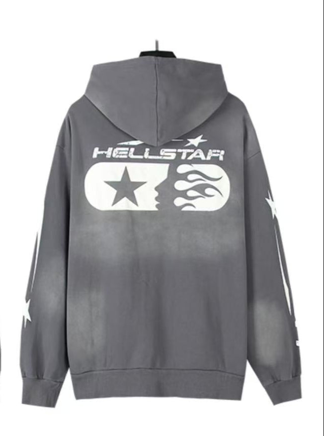 ZIP HOODIE HELLSTAR GRIS