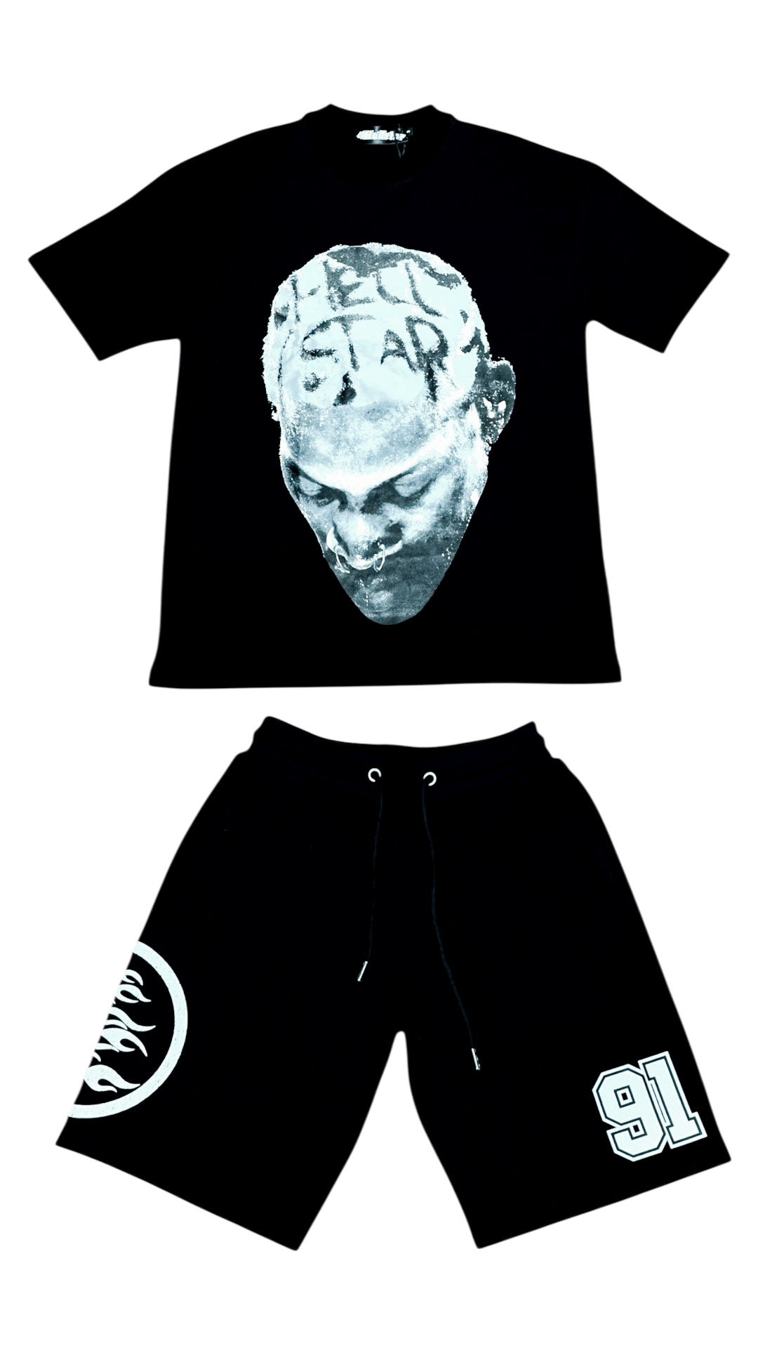 CONJUNTO PANTALONETA HELLSTAR DENNIS RODMAN NEGRO