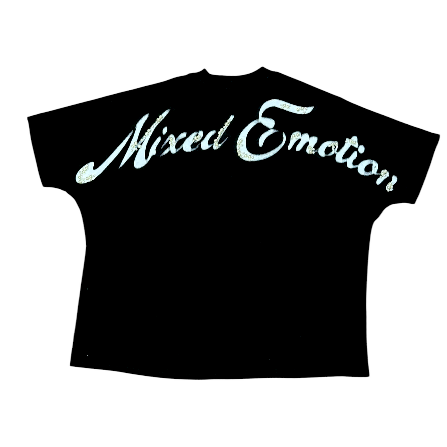 CAMISETA MIXED EMOTION BOXY FIT GEMAS NEGRA