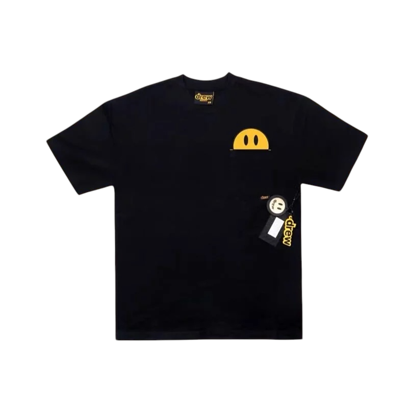 CAMISETA DREW BOLSILLO NEGRA