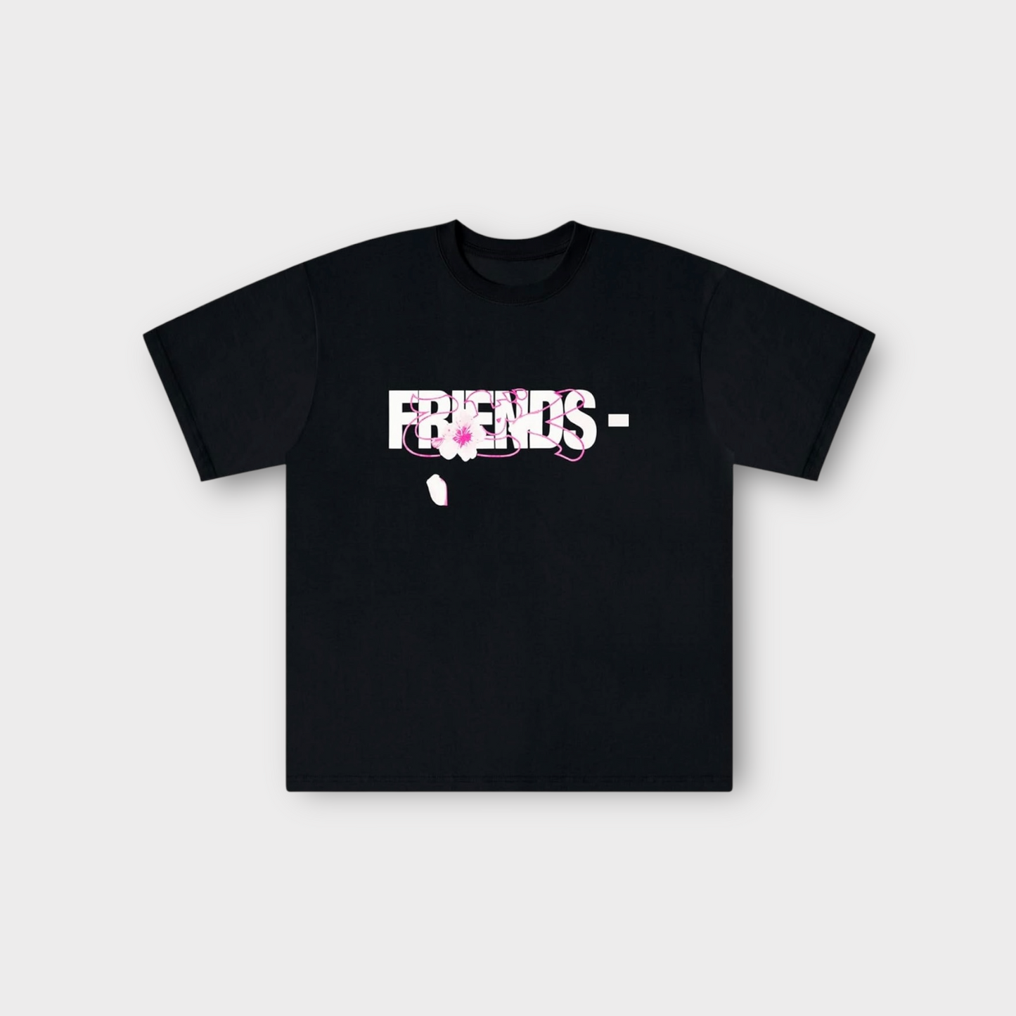CAMISETA VLONE X FRIENDS SAKURA NEGRA