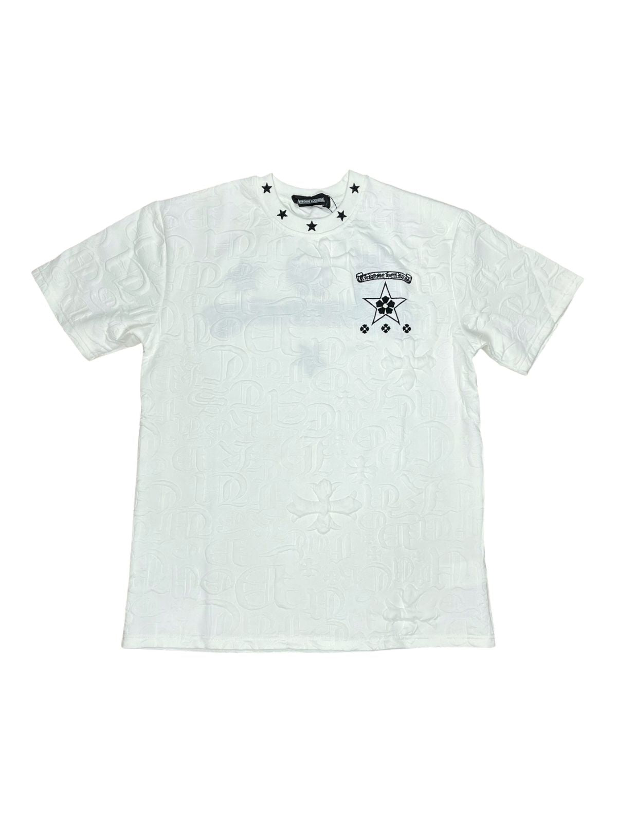 CAMISETA CHROME HEARTS REPUJADA BLANCA