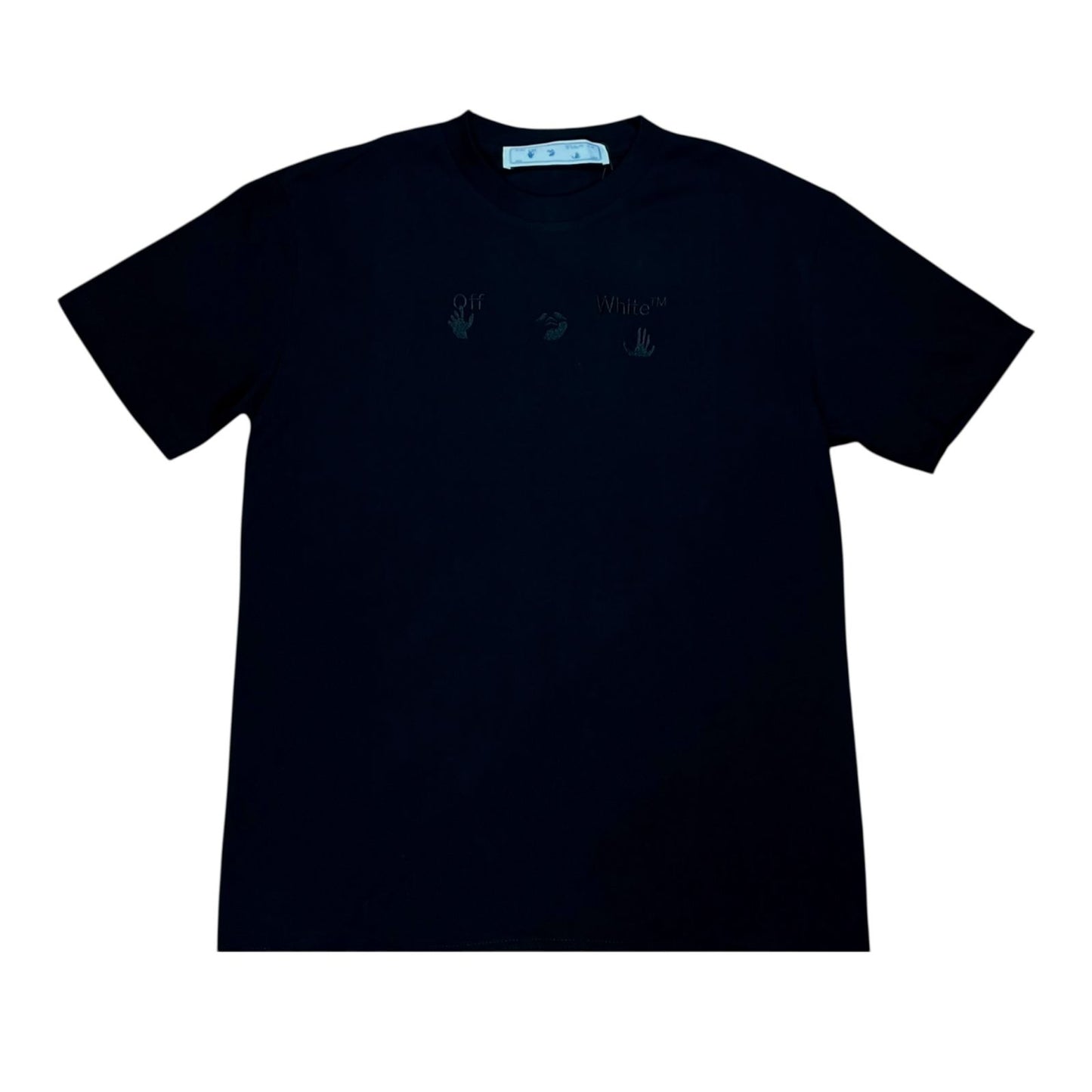 CAMISETA OFF WHITE NEGRA DESTROYED