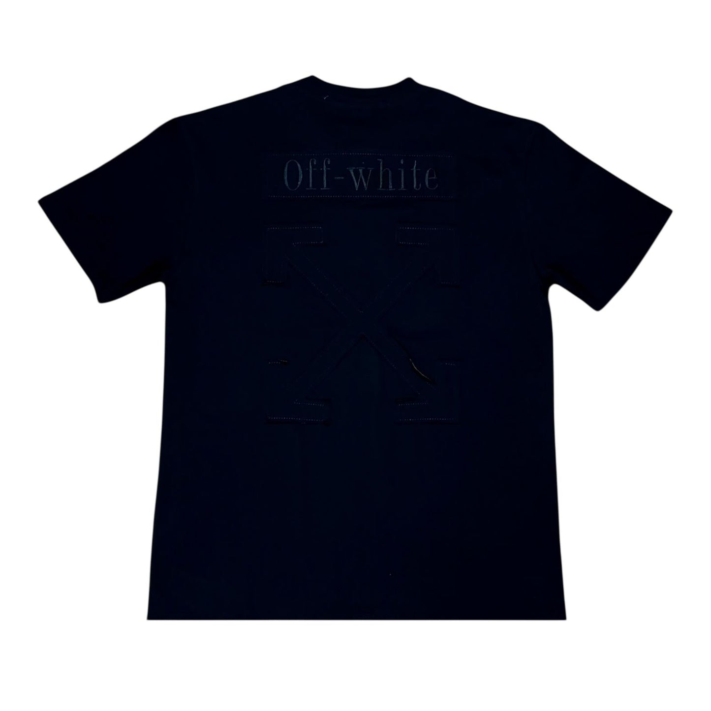 CAMISETA OFF WHITE NEGRA DESTROYED