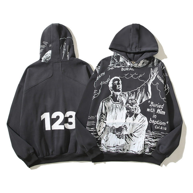 HOODIE RRR123 BURIAL GRIS