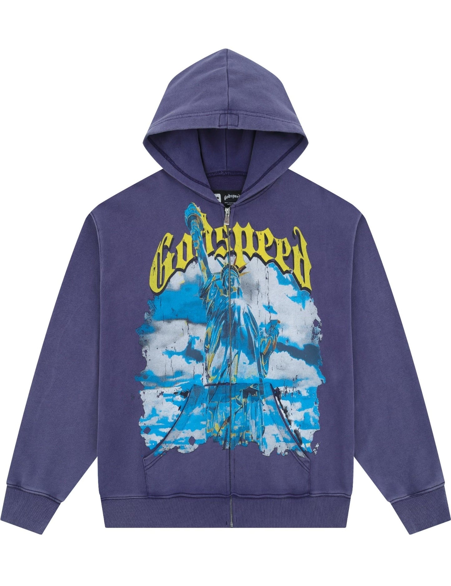 ZIP HOODIE GODSPEED STATUE OF LIBERTY MORADO