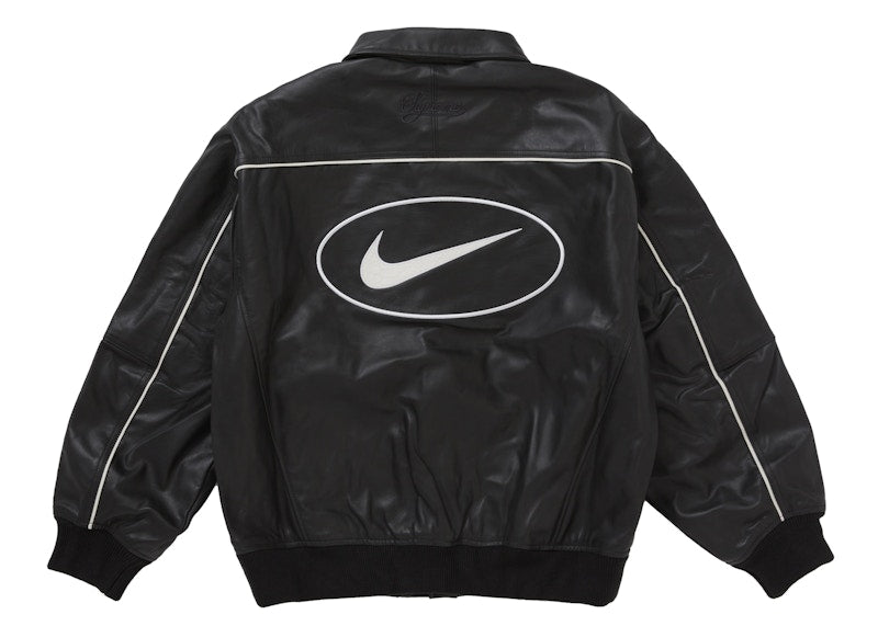 CHAQUETA NIKE X SUPREME NEGRA CUERO TEX