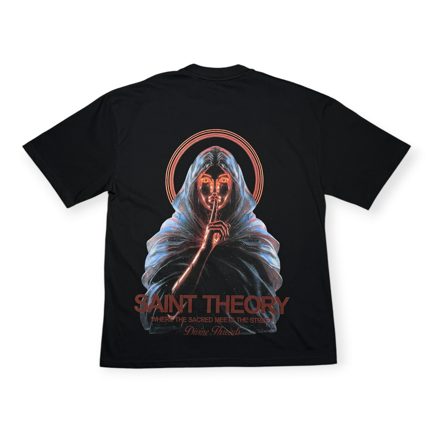 CAMISETA SAINT THEORY WHERE THE SACRED NEGRA