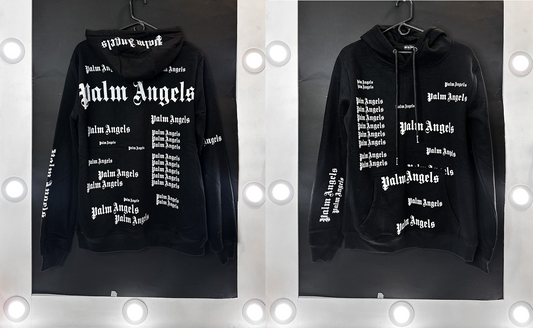 HOODIE PALM ANGELS NEGRA LOGOS