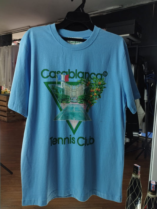 CAMISETA CASA BLANCA AZUL CIELO TENIS CLUB