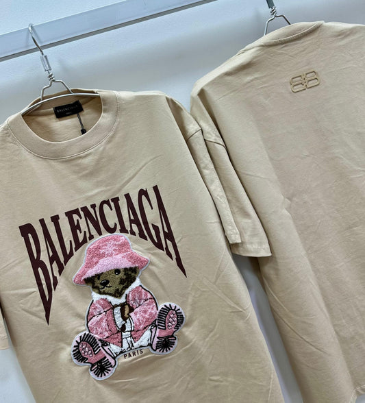 CAMISETA BALENCIAGA BEIGE PELUCHE