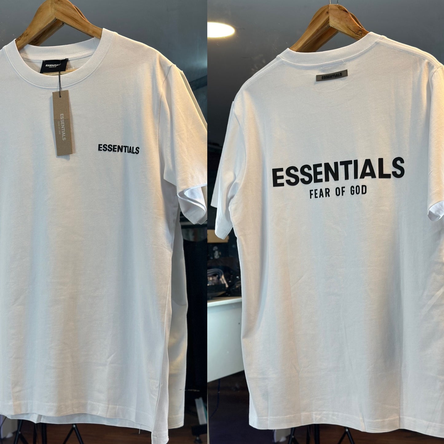 CAMISETA ESSENTIALS BLANCA BASICA