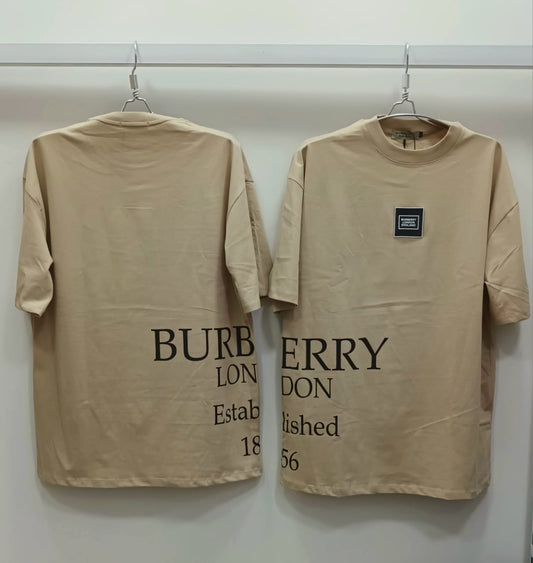 CAMISETA BURBERRY BEIGE LETRAS