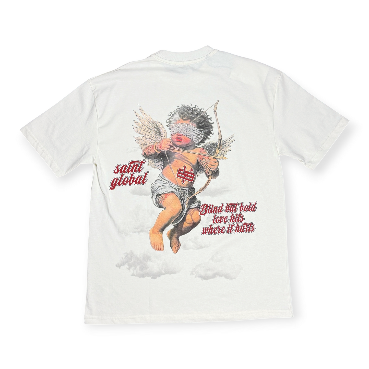 CAMISETA SAINT GLOBAL  ANGEL PIEDRAS BLANCA