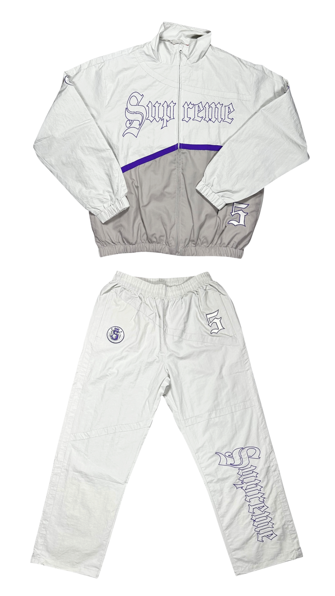CONJUNTO SUPREME OLD ENGLISH GRIS