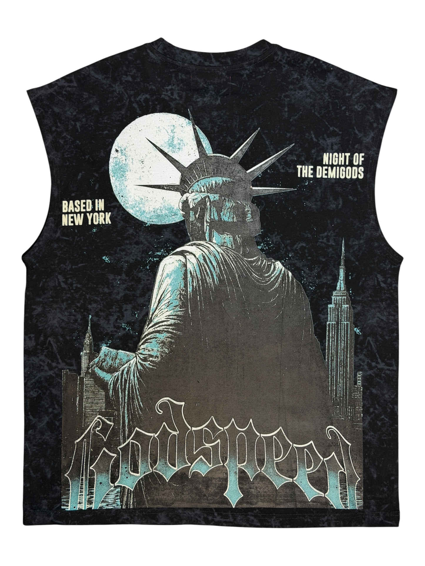 TANK TOP GODSPEED STATUE OF LIBERTY NEGRO
