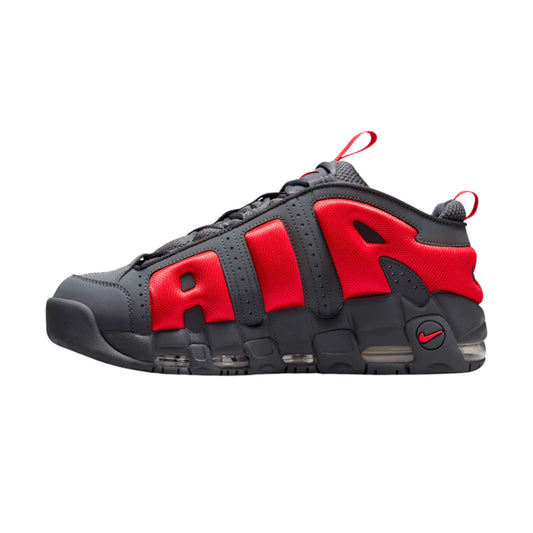 TENIS NIKE UPTEMPO LOW "GREY AND RED"