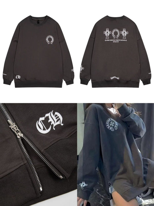 CREW NECK CHROME HEARTS NEGRA