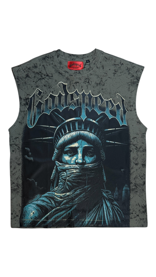 TANK TOP GODSPEED STATUE OF LIBERTY GRIS