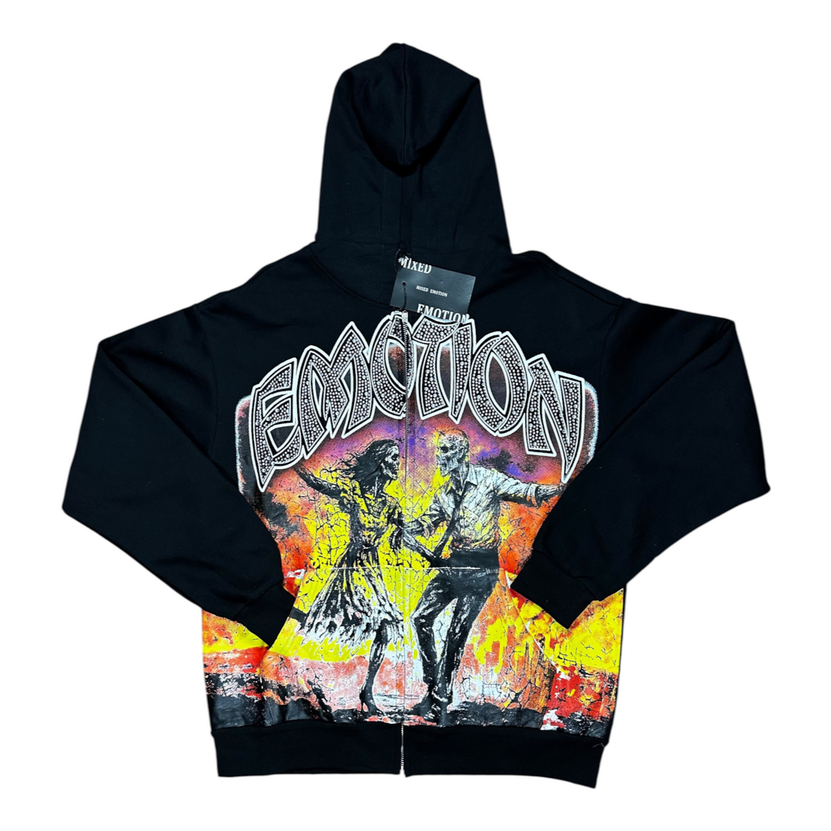 ZIP HOODIE MIXED EMOTION COUPLE SKULL PIEDRAS