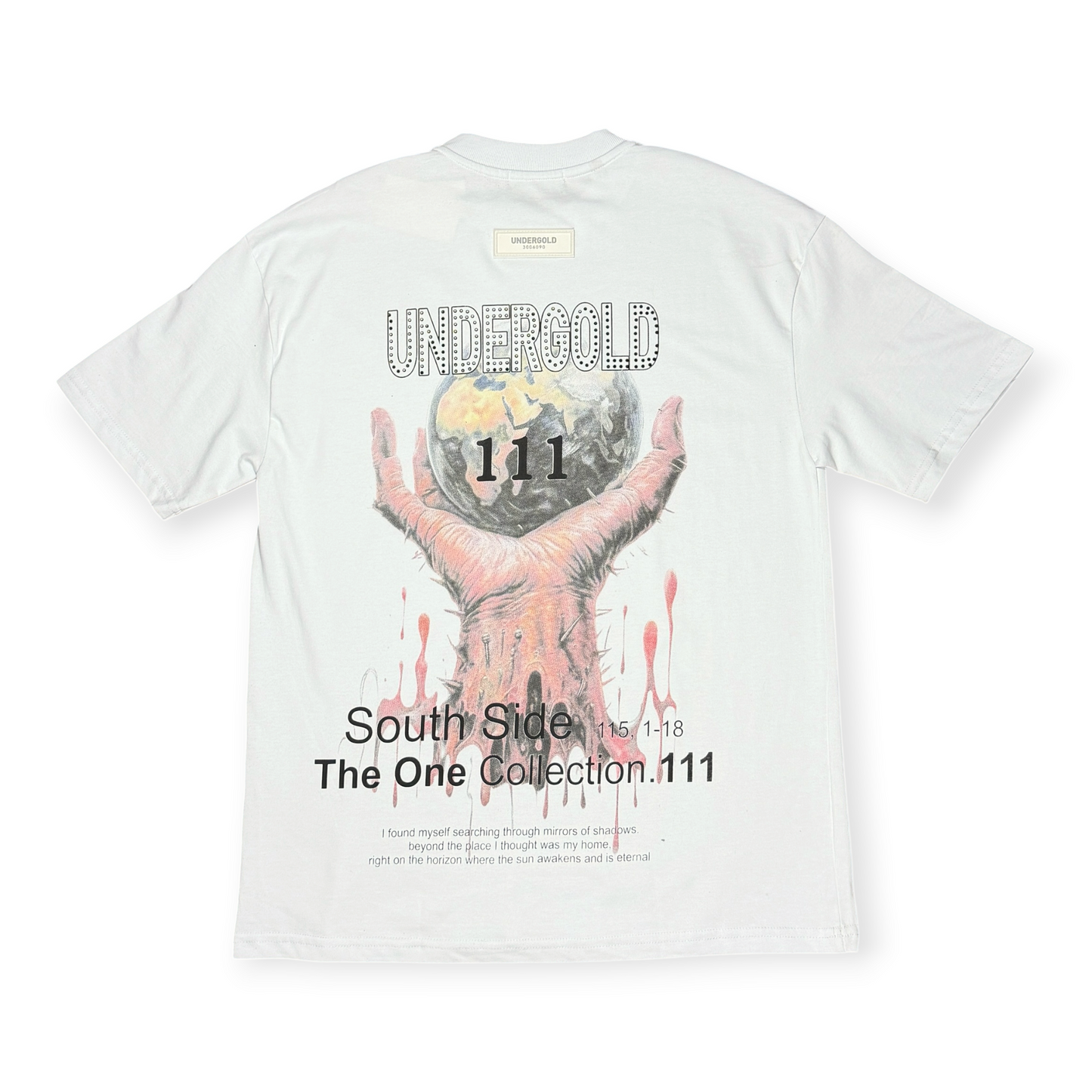 CAMISETA UNDGLD 111 PIEDRAS BLANCA