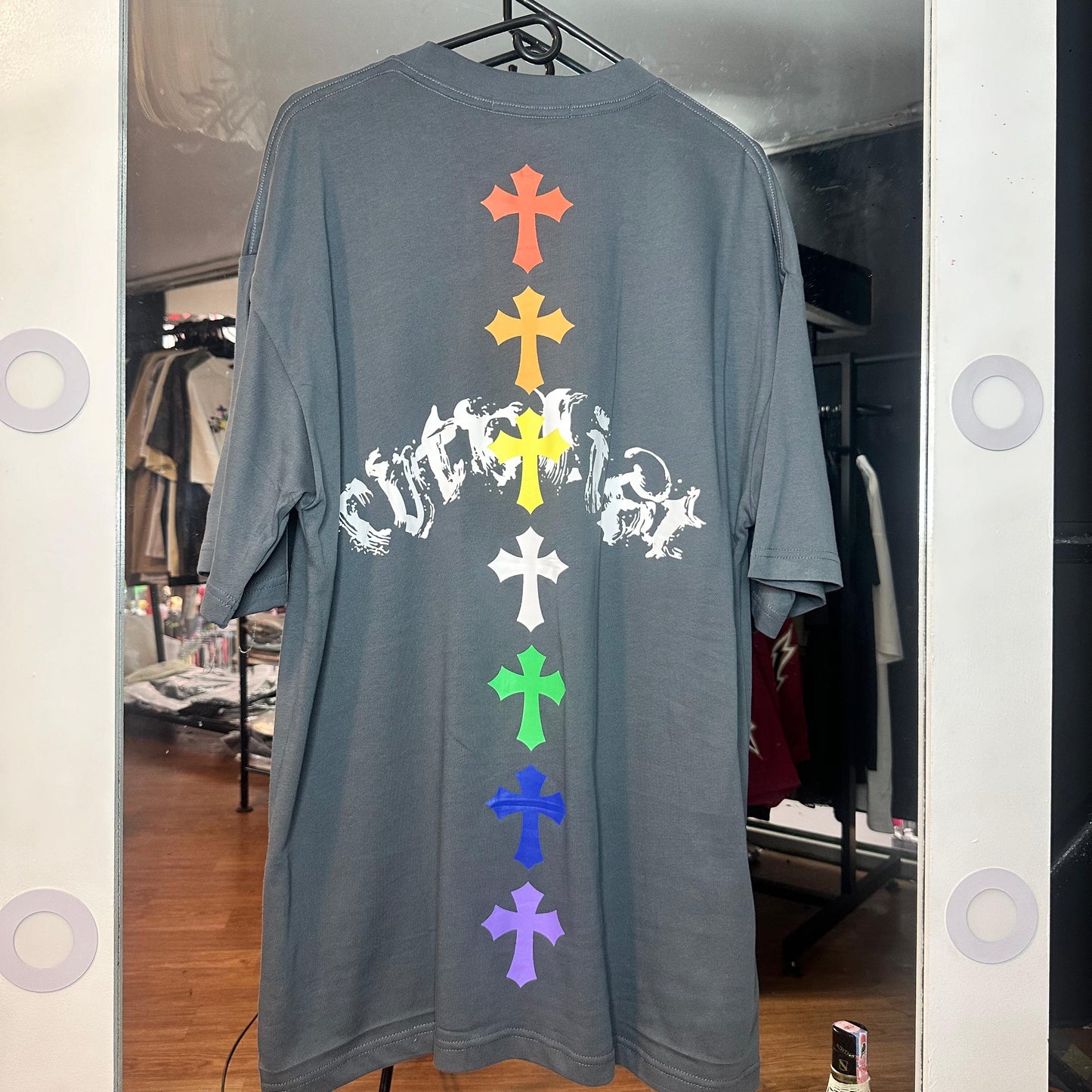 CAMISETA CHROME HEARTS GRIS STAY FAST