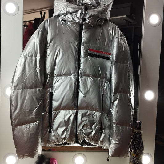 CHAQUETA PRADA PLATEADA PUFFER