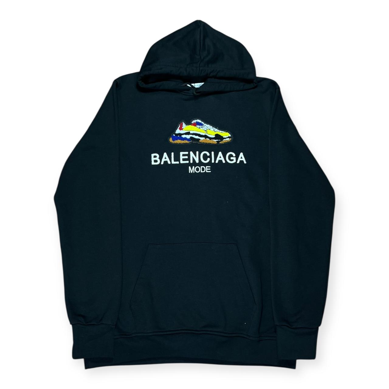 HOODIE BALENCIAGA NEGRO TENIS PELUCHE