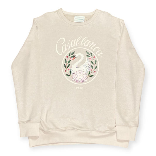 CREW NECK CASA BLANCA BEIGE CISNE HOJAS