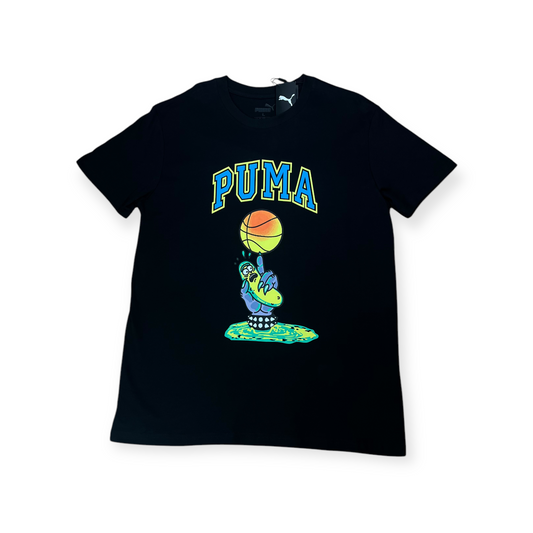 CAMISETA PUMA NEGRA RICK AND MORTY NEGRA