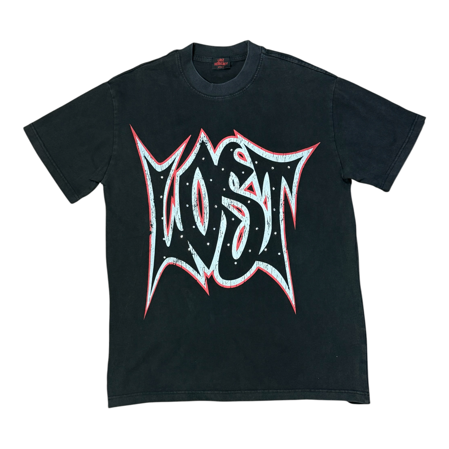 CAMISETA LOST INTRICACY PIEDRAS BORDE ROJO