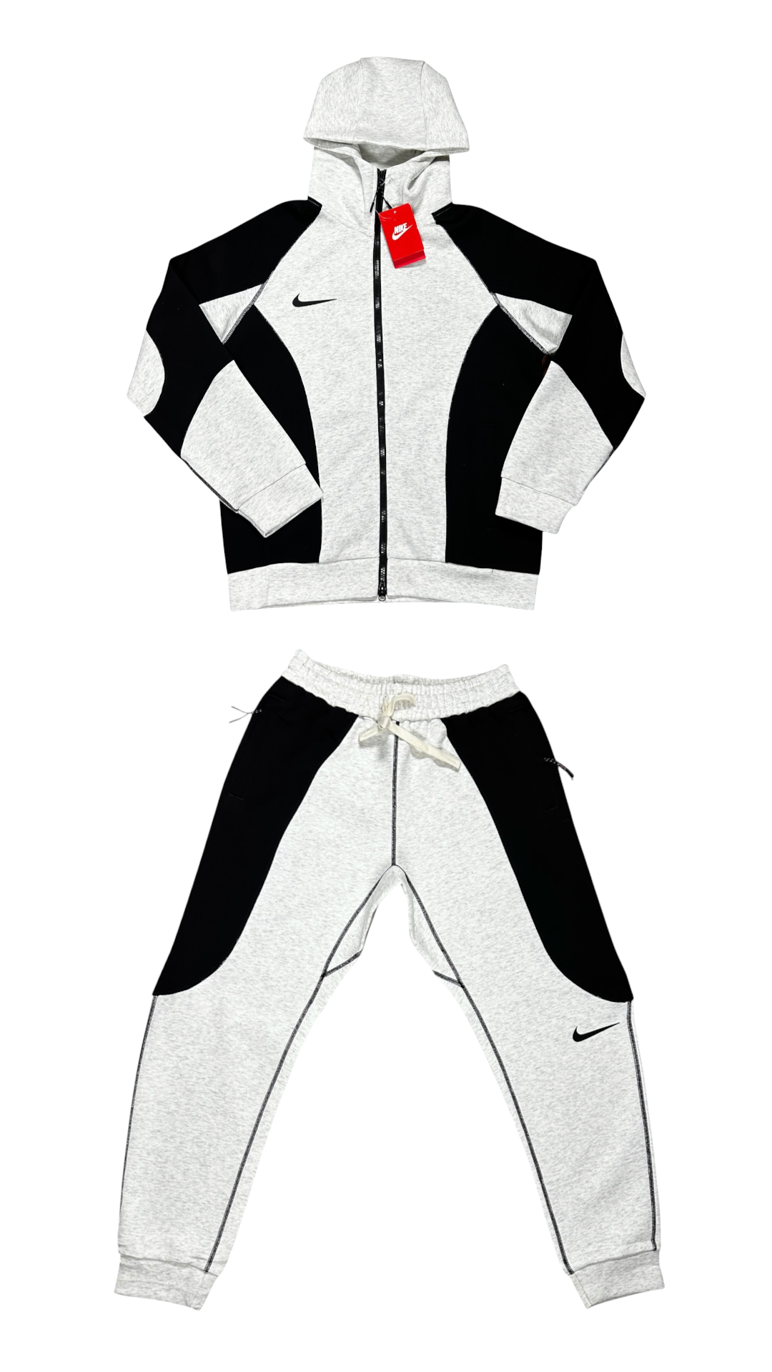 CONJUNTO NIKE TECH FLEECE GRIS/NEGRO