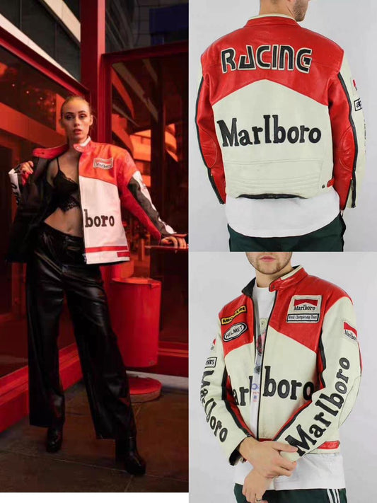 CHAQUETA MARLBORO BLANCA ROJA