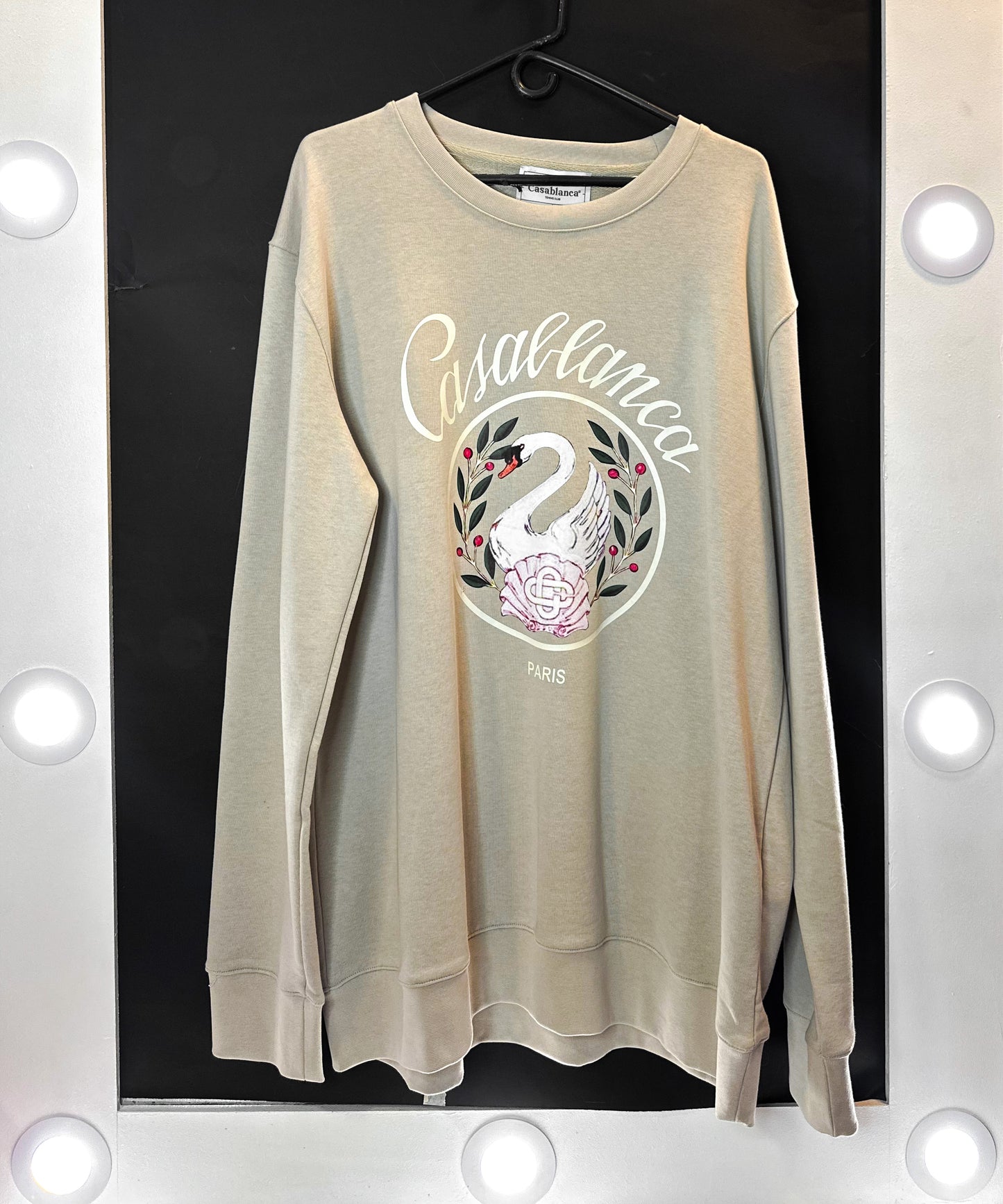 CREW NECK CASA BLANCA BEIGE CISNE HOJAS