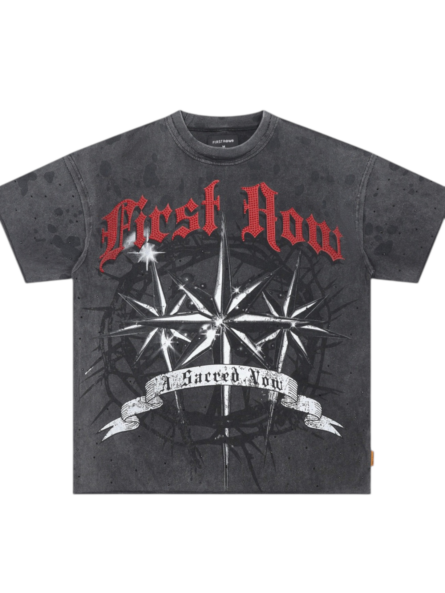 CAMISETA FIRST ROW  STAR NEGRA