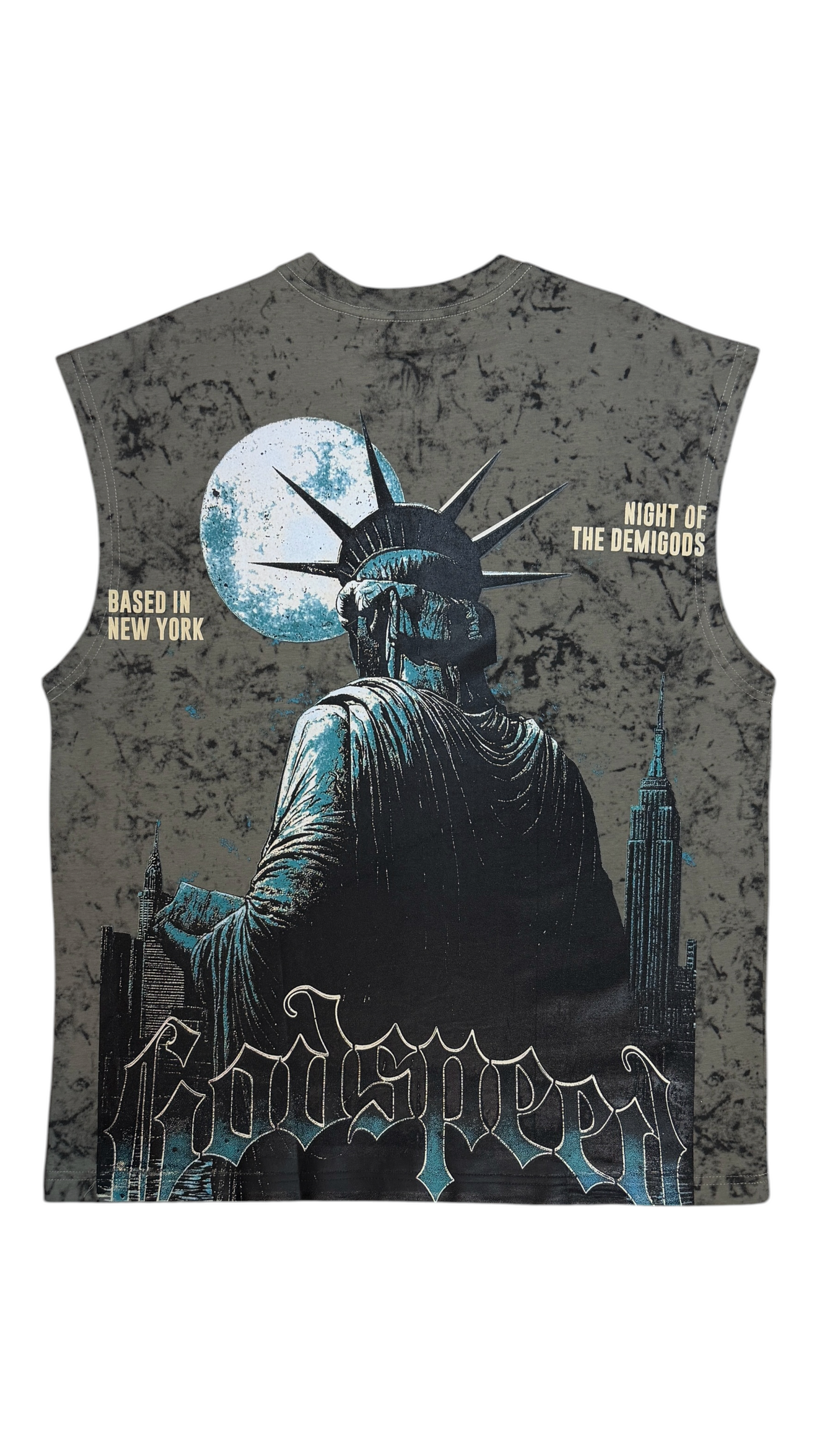 TANK TOP GODSPEED STATUE OF LIBERTY GRIS