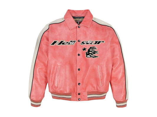 CHAQUETA BEISBOLERA HELLSTAR X AVIREX ROSADA