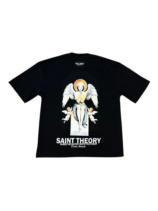 CAMISETA SAINT THEORY ANGEL WOMAN NEGRA