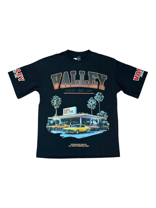 CAMISETA VALEY RIDE OR DIE NEGRA