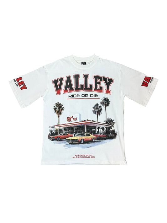 CAMISETA VALEY RIDE OR DIE BLANCA