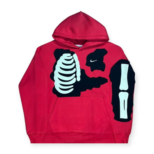 HOODIE NIKE HUESOS ROJO OVERSIZE