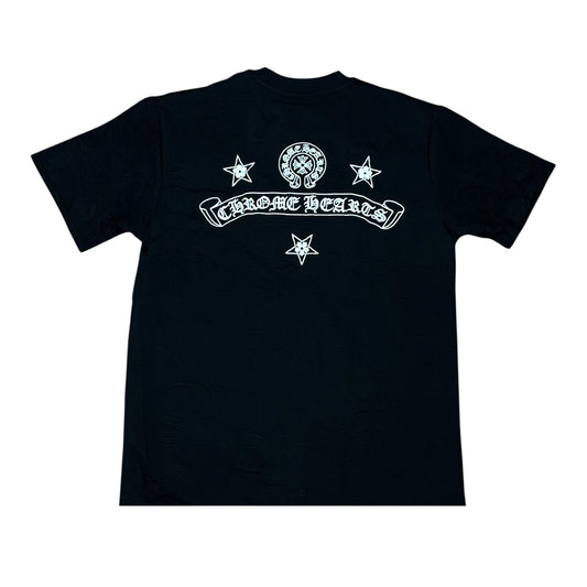 CAMISETA CHROME HEARTS REPUJADA NEGRA