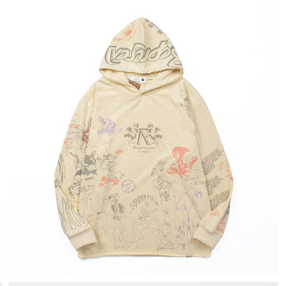 HOODIE REPRESENT GRAFITTI HOODIE BEIGE