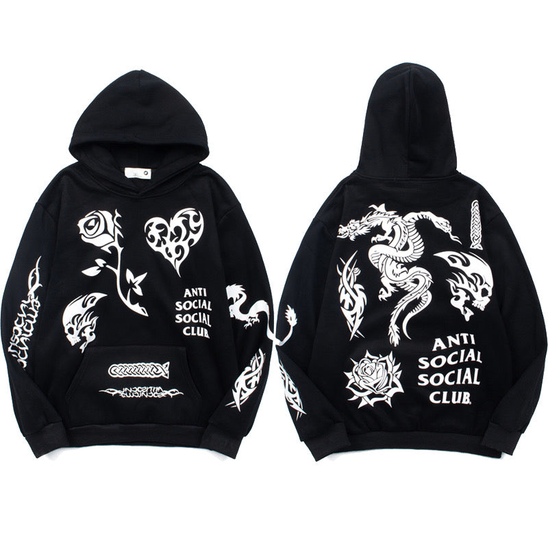 HOODIE ANTI SOCIAL SOCIAL CLUB NEGRO