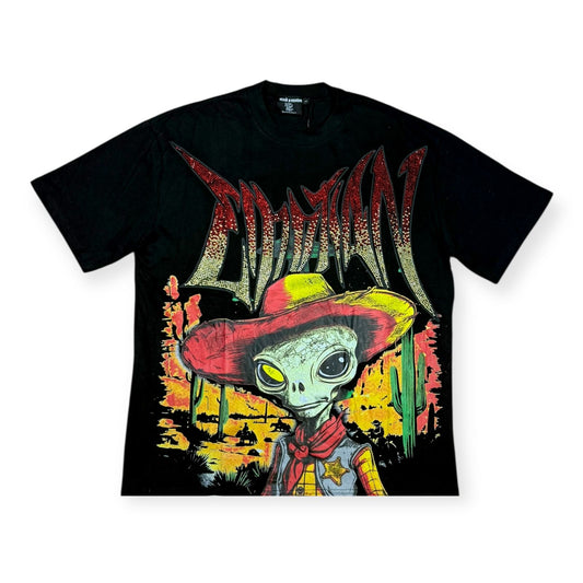 CAMISETA MIXED EMOTION ALIEN TEXAS NEGRA