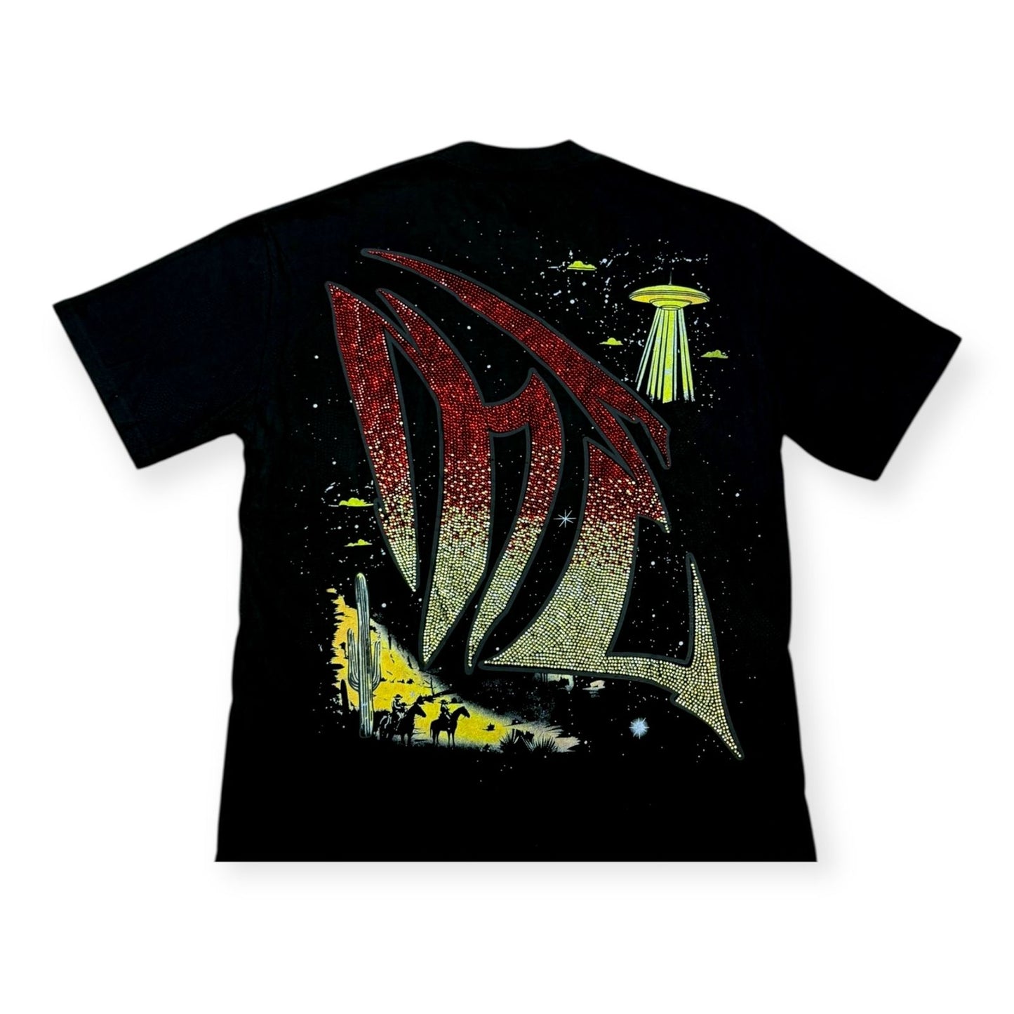 CAMISETA MIXED EMOTION ALIEN TEXAS NEGRA