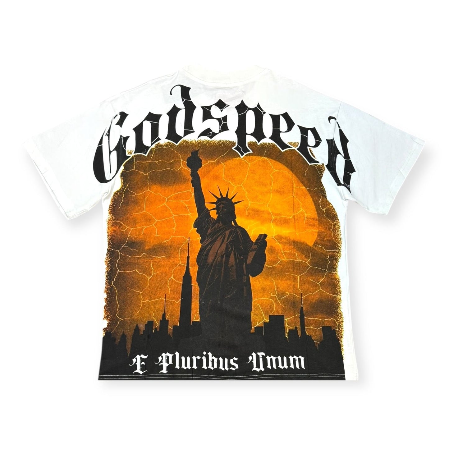 CAMISETA GODSPEED STATUE OF LIBERTY BLANCA