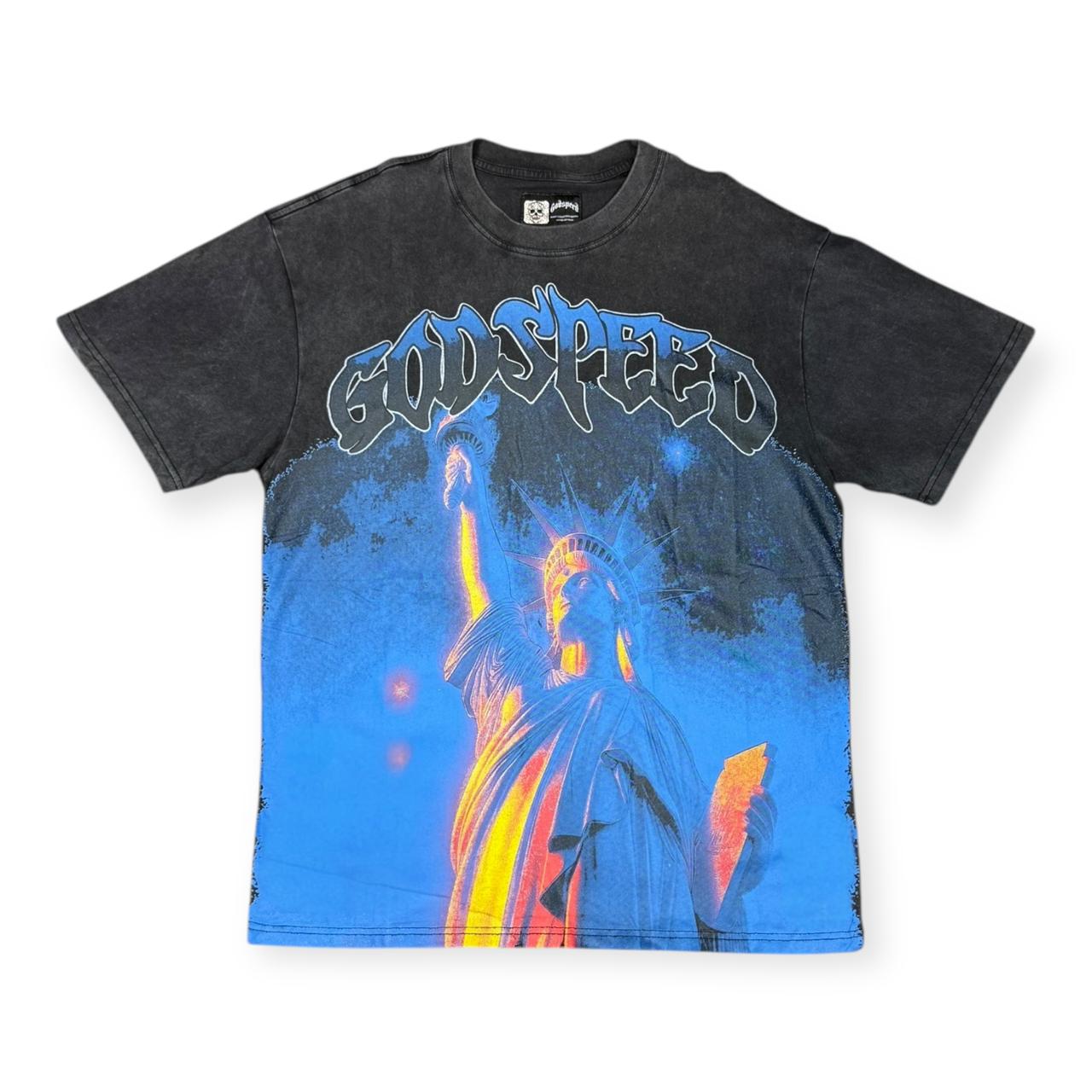 CAMISETA GODSPEED STATUE OF LIBERTY NEGRA