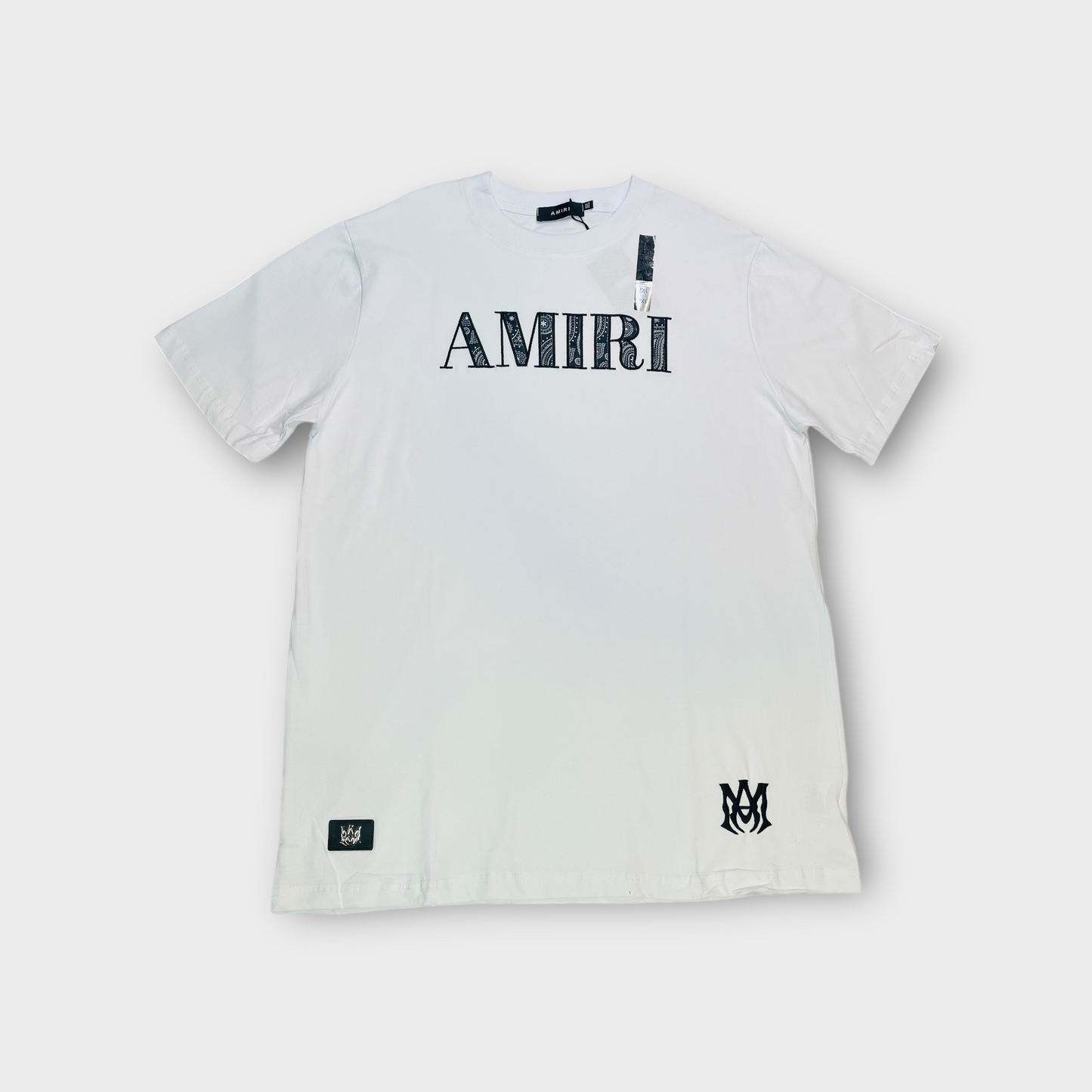 CAMISA AMIRI ESTAMPADO PAÑOLETA BLANCA