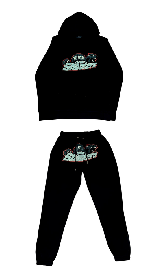 CONJUNTO TRAPSTAR SHOOTERS NEGRO ROJO